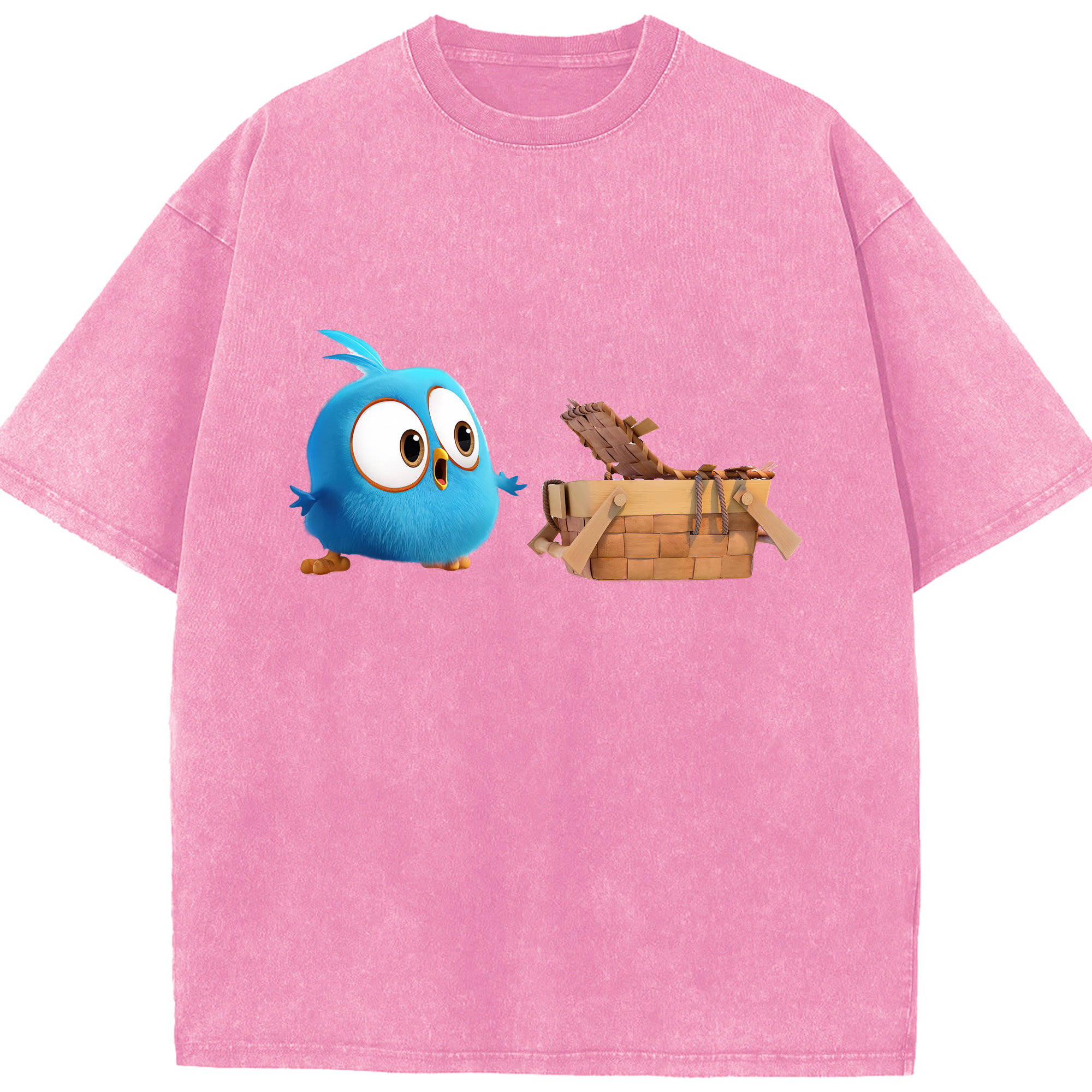 （画像用） Angry Birds アングリーバード 綿100% ヴィンテージ風 半袖Tシャツ（フロントプリント）